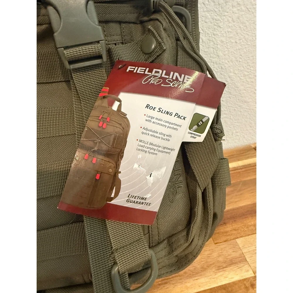 Fieldline Pro Series Roe Sling Pack Tactical Hunting Backpack MOLLE NWT Green